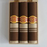 Etex pánské luxusní kapesníky sada 3 kusů ve tvaru doutníků M58 tm hnědá s béžovou – Zboží Dáma