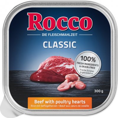 Rocco Classic Adult hovězí s drůbežími srdíčky 27 x 300 g – Sleviste.cz