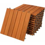 FurniGO Dřevěné dlaždice 30 x 30 cm 11 ks – HobbyKompas.cz