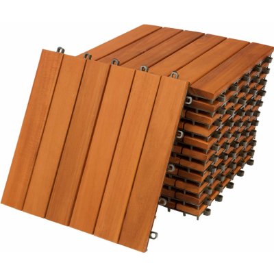 FurniGO Dřevěné dlaždice 30 x 30 cm 11 ks – HobbyKompas.cz