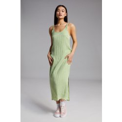 Calvin Klein dámské šaty Glazed Maxi zelenkavé