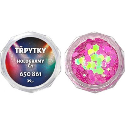 Expa-nails expanails třpytky na zdobení nehtů hologramy č.1 pink 2 g – Hledejceny.cz
