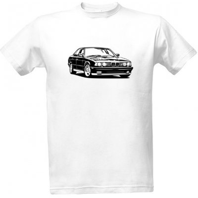 Tričko s potiskem BMW E34 M5 pánské Bílá – Zboží Mobilmania