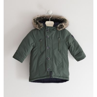 Sarabanda Chlapecká zimní bunda oboustranná zelená khaki