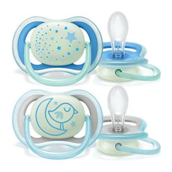 Avent Philips šidítko ultra air 376/21 Nighttime boy BPA free 2Pack