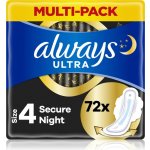 Always Ultra Hygienické Vložky Secure Night S Křidélky 72 ks – Zboží Dáma