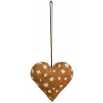 Závěsná dekorativní ozdoba srdce z hovězí kůže - 5*2*5cm – Zboží Mobilmania