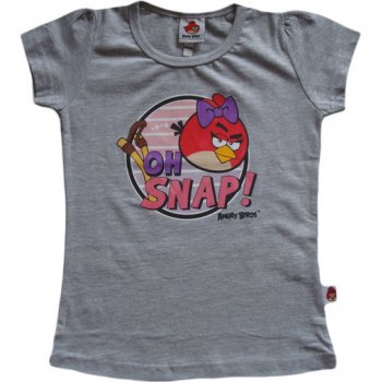 Angry Birds originální dětské tričko pro holky šedé