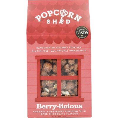 Agi karamelový popcorn s malinovou příchutí čokolády 80 g – Zboží Dáma