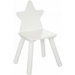 Atmosphera for kids Dětská židle DOUCEUR s opěrkou ve tvaru hvězdičky 32 x 31,5 x 50 cm bílý – Zboží Dáma