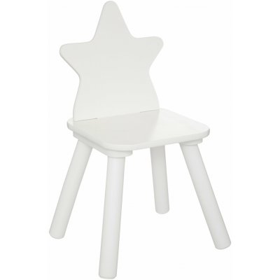 Atmosphera for kids Dětská židle DOUCEUR s opěrkou ve tvaru hvězdičky 32 x 31,5 x 50 cm bílý – Zboží Dáma