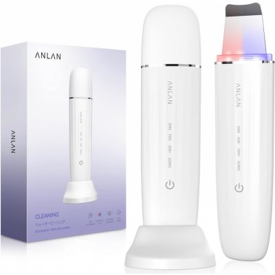 Anlan Ultrazvuková špachtle na obličej s modrým a červeným světlem – Zboží Mobilmania
