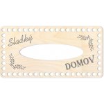 Dřevěný svět online Víko na kapesníky - obdélník 24x12 cm, Sladký domov – Zbozi.Blesk.cz