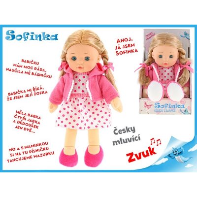 Mikro trading Sofinka česky mluvící 31 cm blondýna