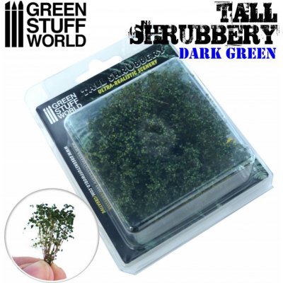 Dekorace Green Stuff World Tall Shrubbery: Dark Green – Zboží Mobilmania