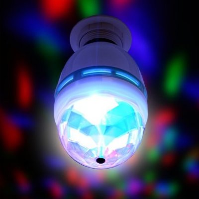 Bulbrot Rotační žárovka RGB LED disco projektor s vypínačem