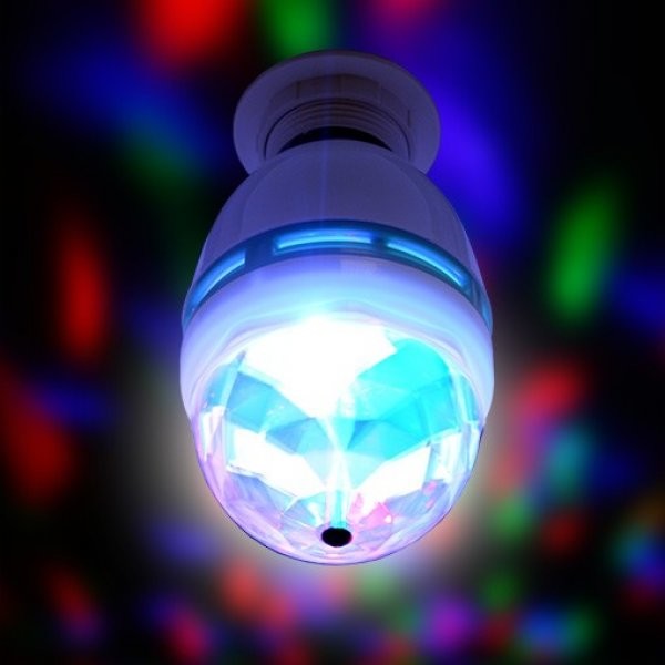 Bulbrot Rotační žárovka RGB LED disco projektor s vypínačem od 119 Kč -  Heureka.cz