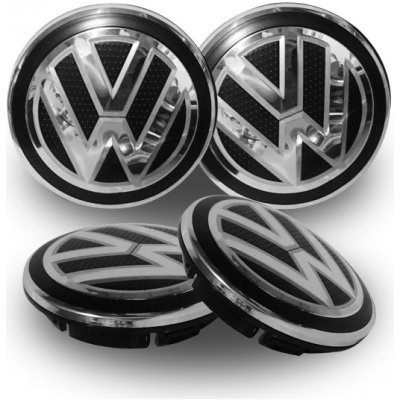 Volkswagen středová krytka alu kola 65 mm, Perforovaný vzo 4 ks