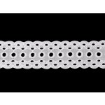 Prima-obchod Bavlněná madeira - štykování vsadka šíře 40 mm, barva Off White – Zboží Dáma