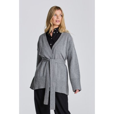 Gant svetr D1. LOUNGE WRAP CARDIGAN šedá