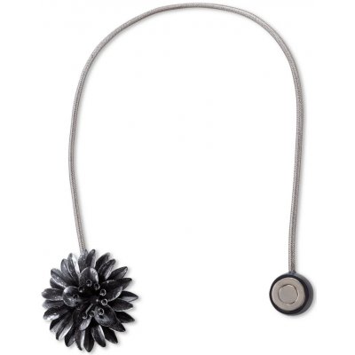 EUROFIRANY SADA 2KS DEKORAČNÍ SPONA NA ZÁVĚS FLOWER S MAGNETEM 6 X 23 CM ŠEDÁ – Hledejceny.cz