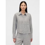 GAP Lněná oversize košile Modrá – Hledejceny.cz