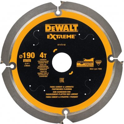 DeWALT DT1472 Pilový kotouč pro cementovláknité desky a laminát 190x30mm 4z