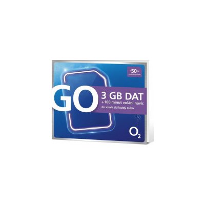 O2 SIM karta GO 3GB - Kredit 50Kč – Zboží Mobilmania