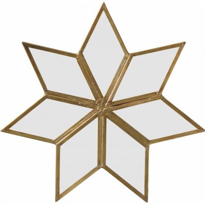Ib Laursen Dekorativní skleněný tác Star Shaped, zlatá barva, sklo, kov – Hledejceny.cz