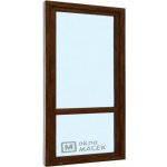 Kömmerling balkonové dveře 70 AD OS s příčkou levé tmavý dub/bílá 90 x 200 cm jednostranná klika + madýlko + PVC rám – Hledejceny.cz