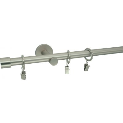 KovovégarnýžeCZ Rullo modern 19 mm Jednořadá prodloužená Bez kroužků matný nikl 320 cm – HobbyKompas.cz
