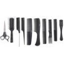 Bifull Set of 8 Combs, Scissors, Razor and Case Black
