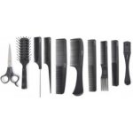Bifull Scissors Razor and Case Black Set of 8 Combs – Zboží Mobilmania