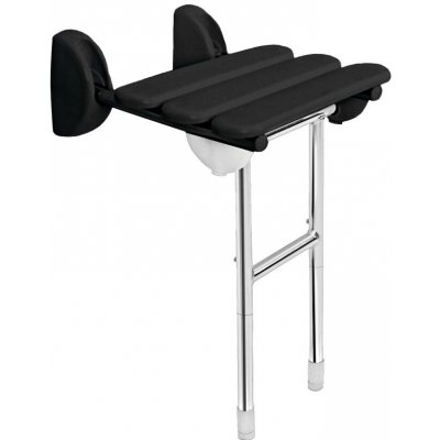 Ridder HANDICAP sklopné sedátko do sprchového koutu s podpěrou 38 x 36 cm černá – Sleviste.cz