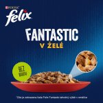 Felix Fantastic s lososem platýsem tuňákem a treskou v želé 12 x 85 g – Sleviste.cz
