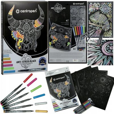 Antistresové omalovánky černé sada – Zboží Dáma