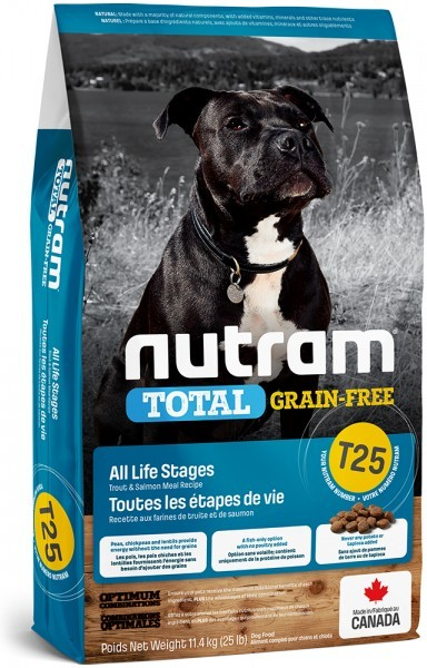 T25 Nutram Total Grain Free Salmon Trout Dog 3 x 11,4 kg