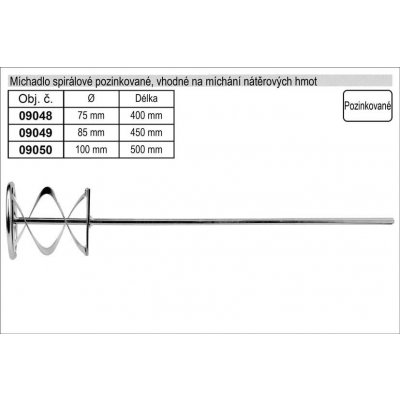 TOYA 09049 Míchací metla spirálová 85x450 mm – Sleviste.cz