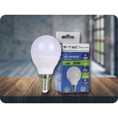 V-tac E14 LED žárovka 4W P45 Studená bílá