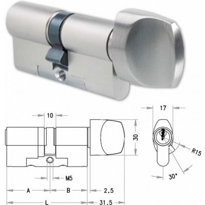 EVVA G330 27/36K Ni/ knoflík FKN Ni 5kl – Sleviste.cz