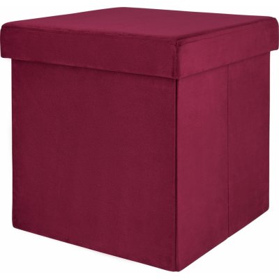 Skládací taburet Blush Bordeaux 38 cm x 38 cm x 38 cm burgundská červená – Hledejceny.cz