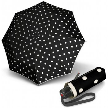 Knirps T.010 Manual dOT ART Black skládací mini deštník