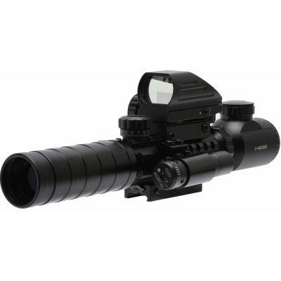 B-optics s přísvitem 3-9x32 set s kolimátorem a laserem