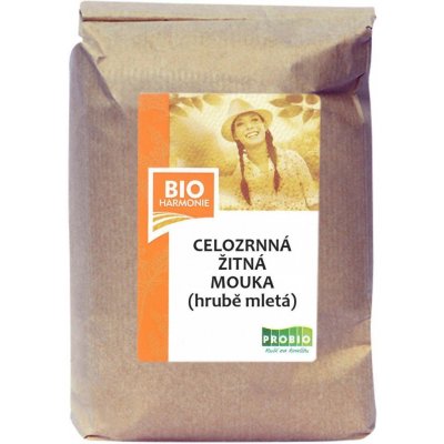 Bioharmonie Bio Mouka žitná celozrnná hrubě mletá 1 kg – Sleviste.cz