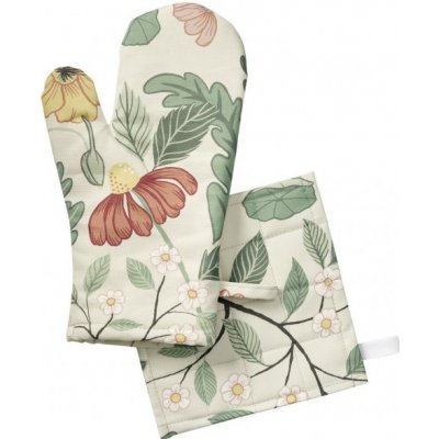 Klippan Švédsko Sada kuchyňská chňapka a rukavice Bloom creme – Zbozi.Blesk.cz