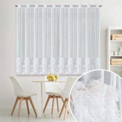 Hotová záclona ARABELLA 3 bílá - na průchodkách – Hledejceny.cz