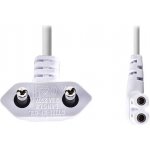 Nedis Euro na IEC-320-C7 bílý 2m Kabel, napájecí, 230V, zástrčka Euro (úhlová), na IEC-320-C7 (úhlový, levý), 2m, bílý PCGP11055WT20 – Zboží Mobilmania