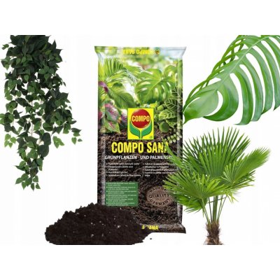 Compo Sana Substrát pro zelené rostliny a palmy 10 l – Zboží Mobilmania