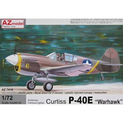 AZ model Curtiss P 40E Warhawk 'Over USA' 7410 1:72