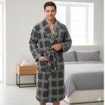 N-feel župan černá/šedá MY-1781 – Zboží Dáma